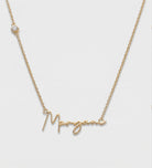 Signature Script Name Necklace With Lab Diamond in 18K Gold Plating on 925 Silver - Ash & Harry
