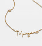 Signature Script Name Necklace With Lab Diamond in 18K Gold Plating on 925 Silver - Ash & Harry