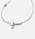 Signature Script Name Necklace With Lab Diamond in Rhodium Plating on 925 Silver - Ash & Harry
