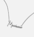 Signature Script Name Necklace in Rhodium Plating on 925 Silver - Ash & Harry
