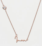 Signature Script Name Necklace With 0.2CT Lab Diamond in 18K Rose Gold Plating on 925 Silver - Ash & Harry