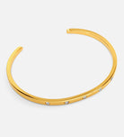 Sleek Gem Studded Cuff Bracelet - Ash & Harry