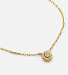 Solitaire Orbit Ring Necklace in 18k Gold Plating on 925 Silver - Ash & Harry