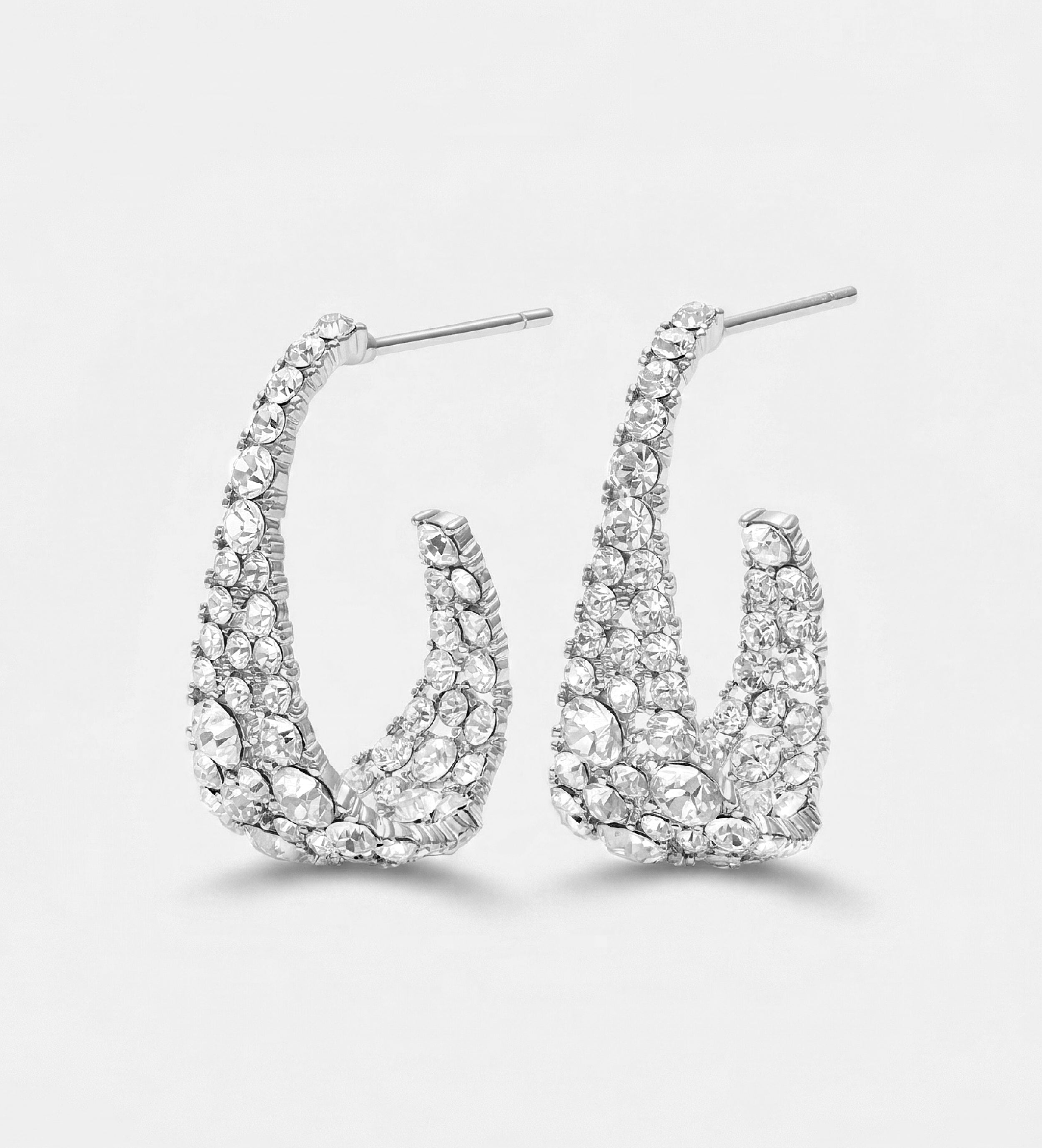 Star Dusted Tapered Drop Earrings With High Quality Simulated Diamonds - Ash & Harry