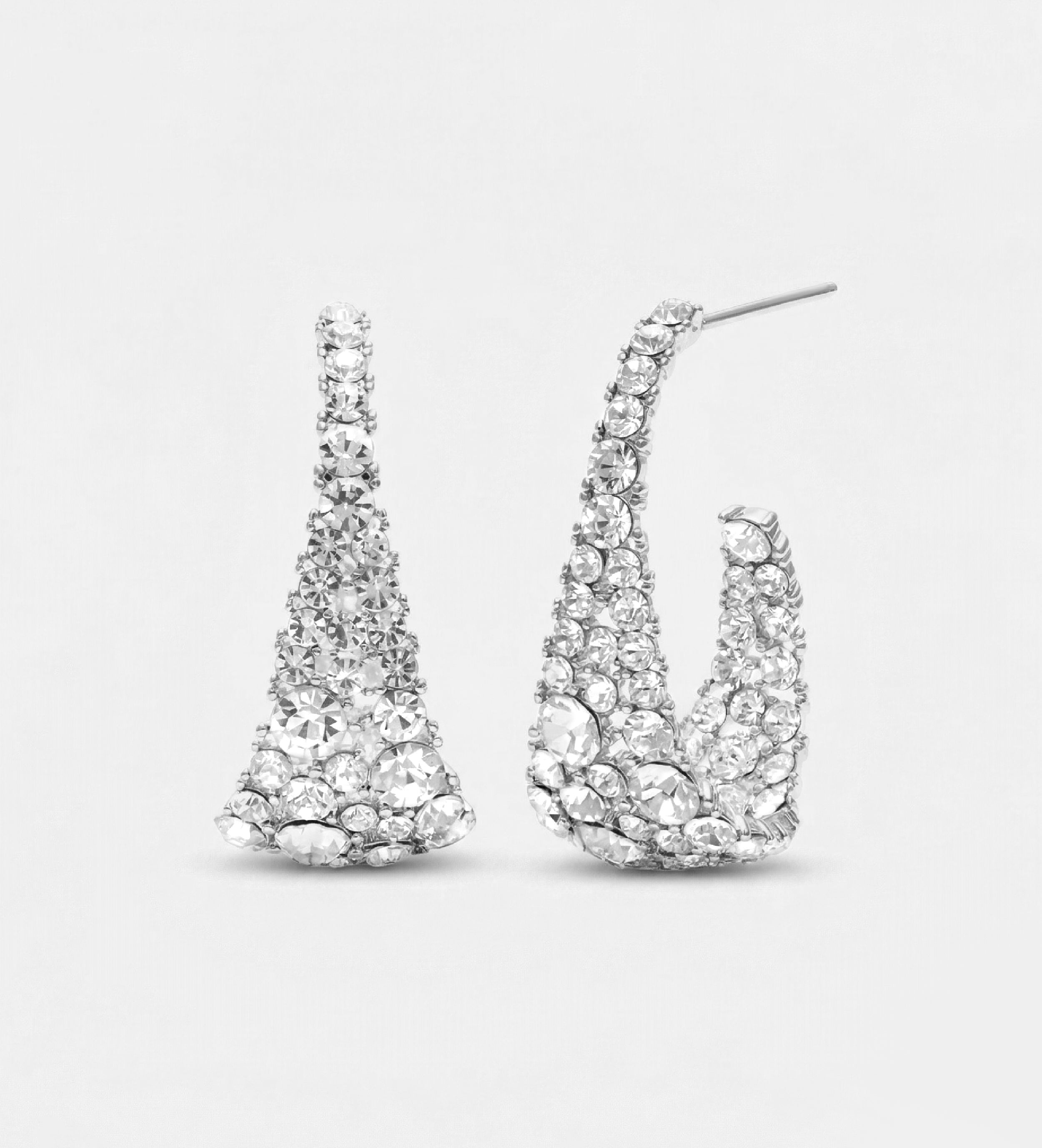 Star Dusted Tapered Drop Earrings With High Quality Simulated Diamonds - Ash & Harry