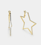 Star Studded Hoop Earrings With High Quality Simulated Diamonds - Ash & Harry