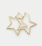 Star Studded Hoop Earrings With High Quality Simulated Diamonds - Ash & Harry