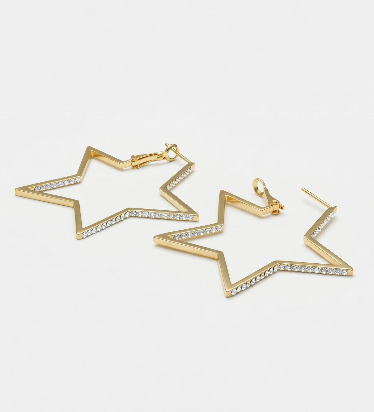 Star Studded Hoop Earrings With High Quality Simulated Diamonds - Ash & Harry