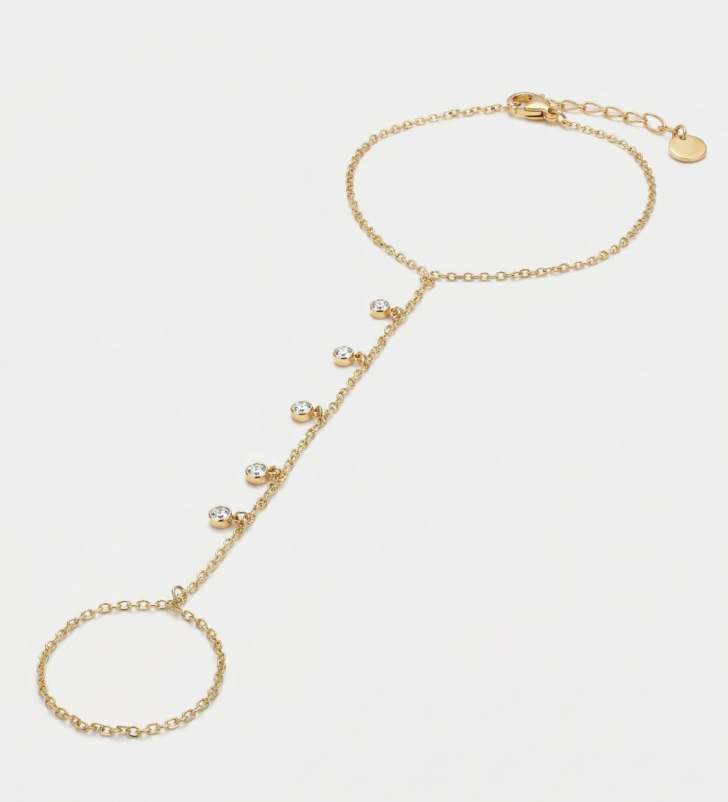 Stardrop Cascade Hand Chain With High Quality Simulated Diamonds - Ash & Harry