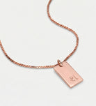 Tag Initial Necklace in 18K Rose Gold Plating on 925 Silver - Ash & Harry