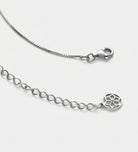 Tag Initial Necklace With Lab Diamond in Rhodium Plating on 925 Silver - Ash & Harry
