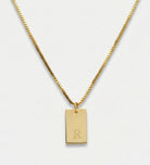Tag Initial Necklace in 18K Gold Plating on 925 Silver - Ash & Harry