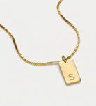 Tag Initial Necklace in 18K Gold Plating on 925 Silver - Ash & Harry