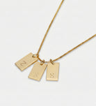 Tag Initial Necklace in 18K Gold Plating on 925 Silver - Ash & Harry