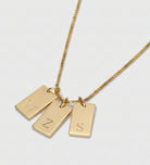 Tag Initial Necklace in 18K Gold Plating on 925 Silver - Ash & Harry