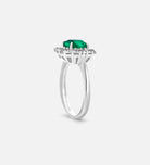 Timeless Emerald Garland Ring in 925 Silver High Quality Simulated Diamonds and Crafted Emerald Stone - Ash & Harry
