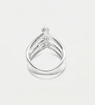 Triple Crown Ring in 925 Silver with High - Quality Simulated Diamonds - Ash & Harry
