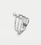 Triple Crown Ring in 925 Silver with High - Quality Simulated Diamonds - Ash & Harry