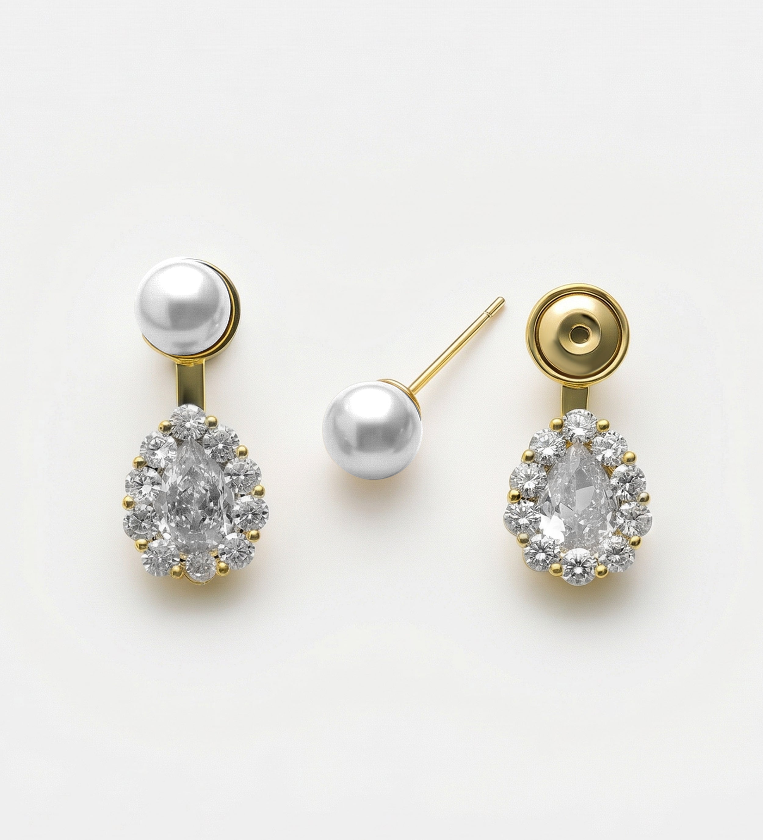Twice As Nice Pearl Drops with Pearl and Simulated Diamonds - Ash & Harry