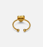 Twisted Heart Open Ring in Red - Ash & Harry
