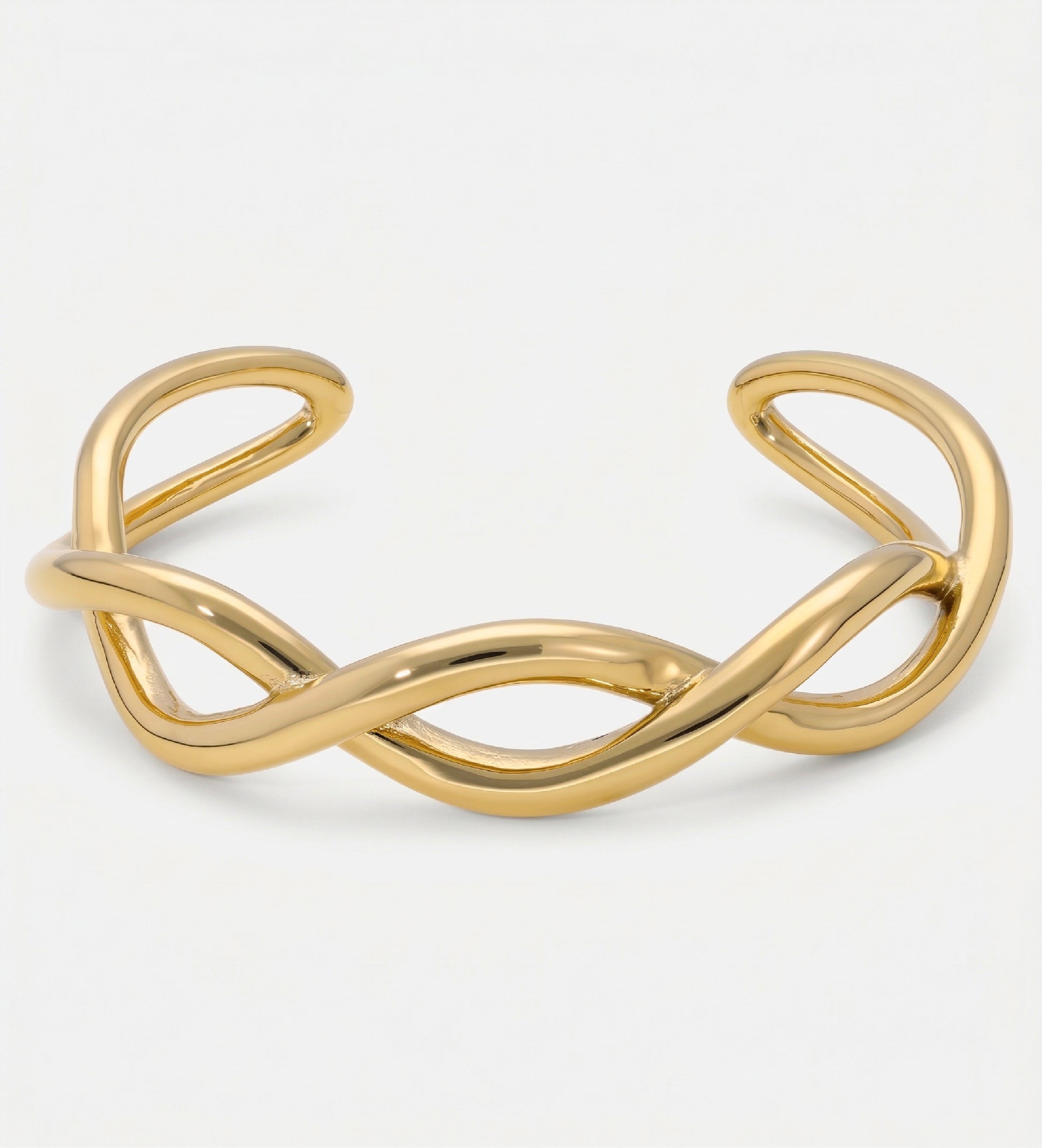 Twisted Helix Gold Cuff - Ash & Harry