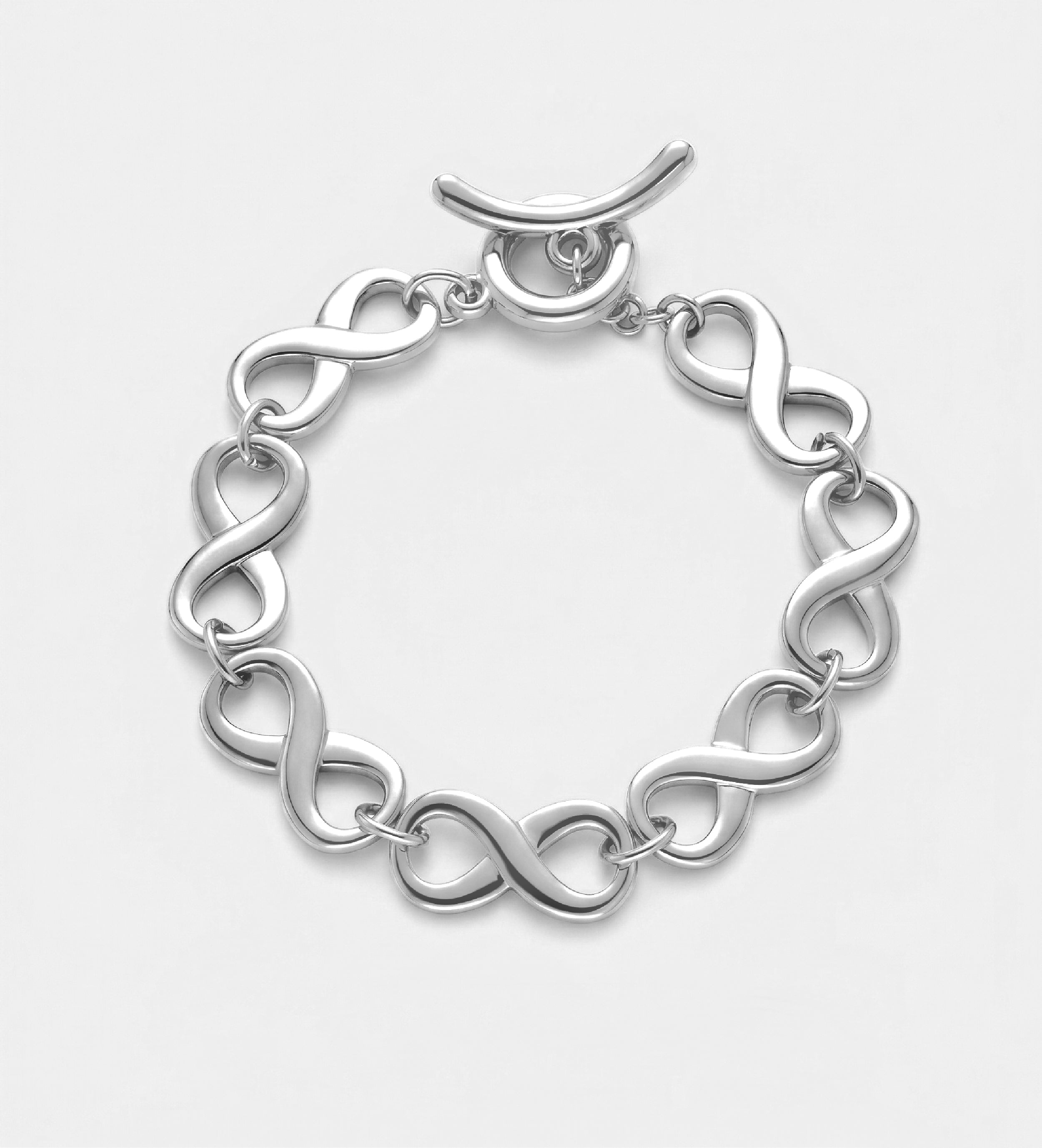 Twistfinity Toggle Bracelet in Silver - Ash & Harry