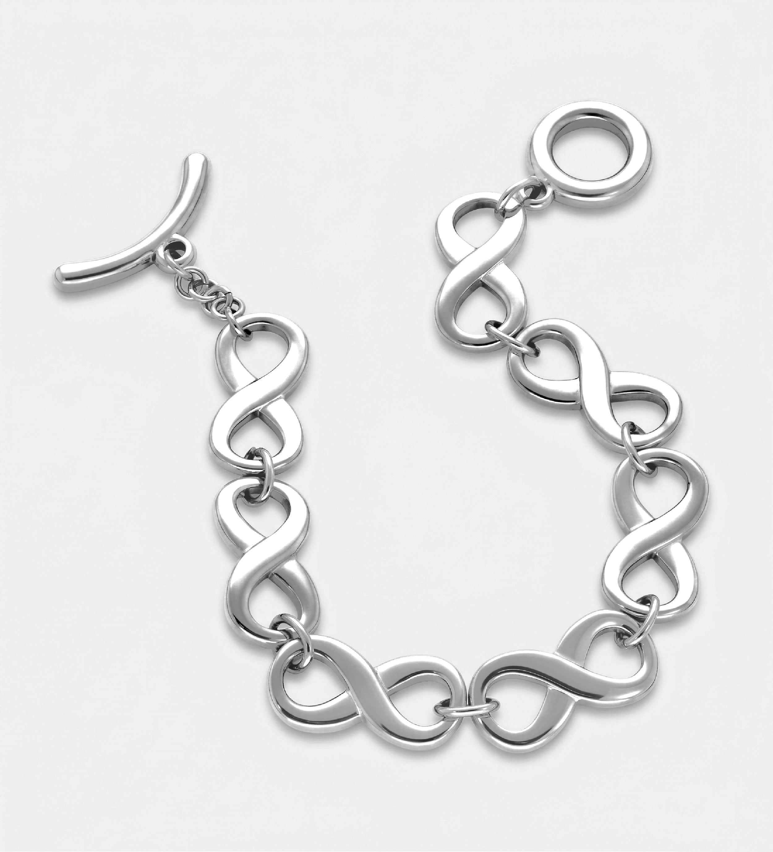 Twistfinity Toggle Bracelet in Silver - Ash & Harry