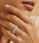Verona Marquise Ring in 925 Silver with High - Quality White Simulated Diamonds - Ash & Harry