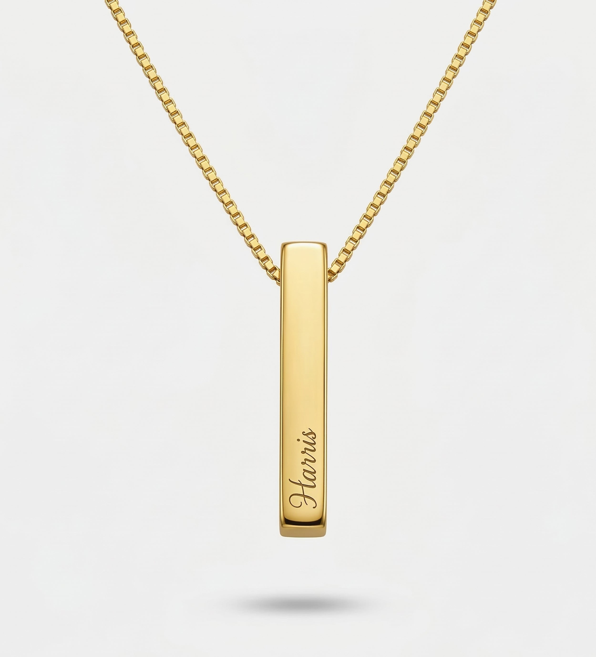 Vertical Bar Necklace in 18K Gold Plating on 925 Silver - Ash & Harry