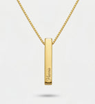 Vertical Bar Necklace in 18K Gold Plating on 925 Silver - Ash & Harry