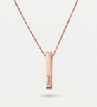 Vertical Bar Necklace in 18K Rose Gold Plating on 925 Silver - Ash & Harry