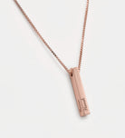 Vertical Bar Necklace in 18K Rose Gold Plating on 925 Silver - Ash & Harry