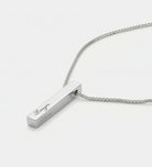 Vertical Bar Necklace in Rhodium Plating on 925 Silver - Ash & Harry