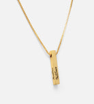Vertical Bar Necklace With Lab Diamond in 18K Gold Plating on 925 Silver - Ash & Harry