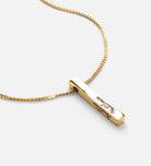 Vertical Bar Necklace With Lab Diamond in 18K Gold Plating on 925 Silver - Ash & Harry