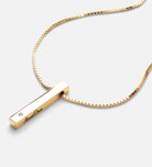 Vertical Bar Necklace With Lab Diamond in 18K Gold Plating on 925 Silver - Ash & Harry