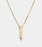 Vertical Bar Necklace With Lab Diamond in 18K Gold Plating on 925 Silver - Ash & Harry