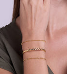 Artisan Hammered Cuff Bracelet in 18k Gold Plating on 925 Silver - Ash & Harry