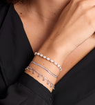 Dangling Dotted Bracelet in Rhodium Plating on 925 Silver - Ash & Harry