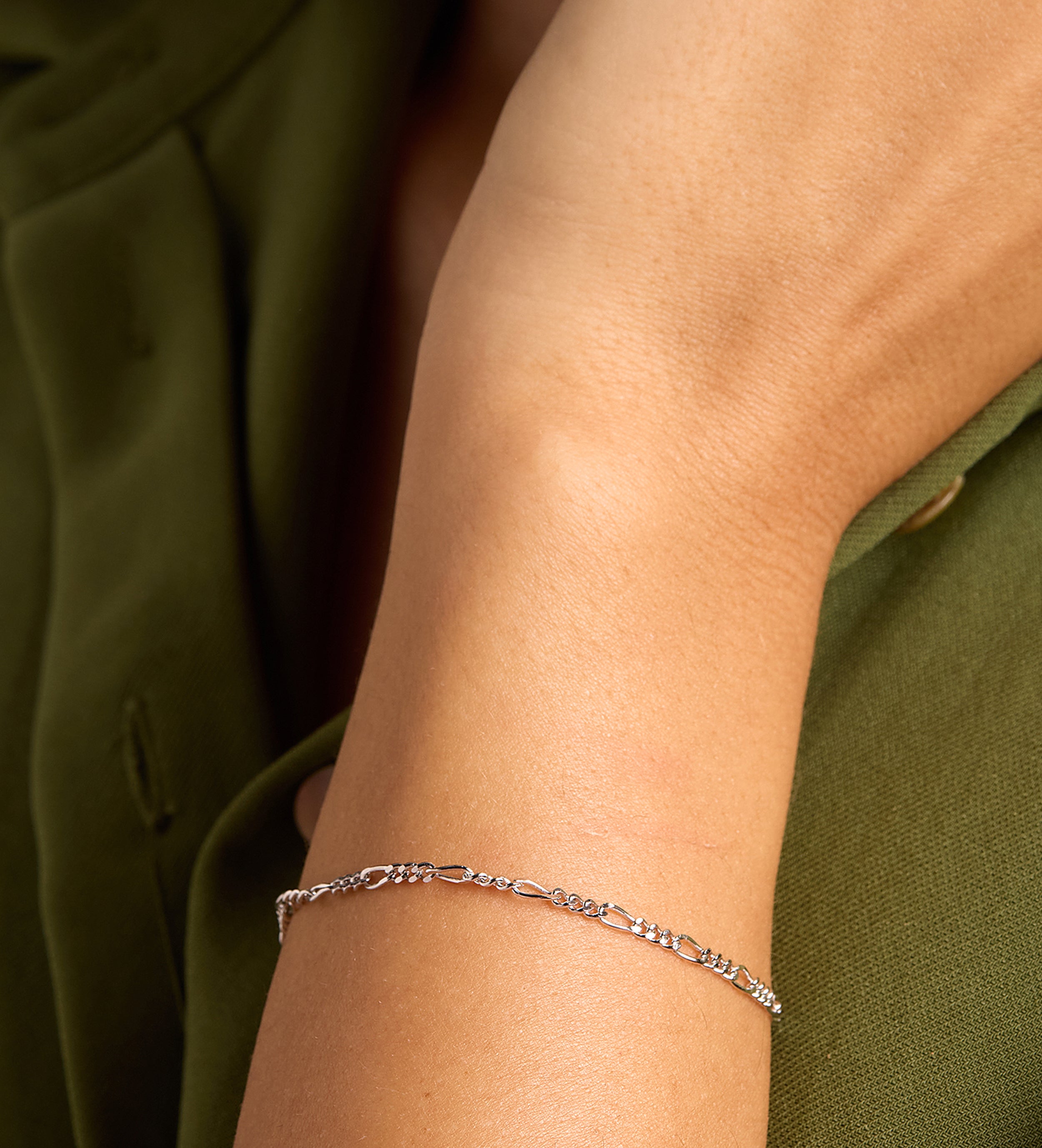 Figaro Bracelet in Rhodium Plating on 925 Silver - Ash & Harry