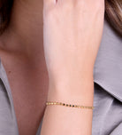 Flat Beaded Bracelet in 18k Gold Plating on 925 Silver - Ash & Harry