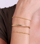 Flat Beaded Bracelet in 18k Gold Plating on 925 Silver - Ash & Harry