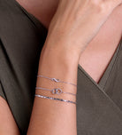 Interlocked Rings Bracelet in Rhodium Plating on 925 Silver - Ash & Harry