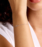Mini Infinity Pave Bracelet in Rhodium Plating on 925 Silver - Ash & Harry