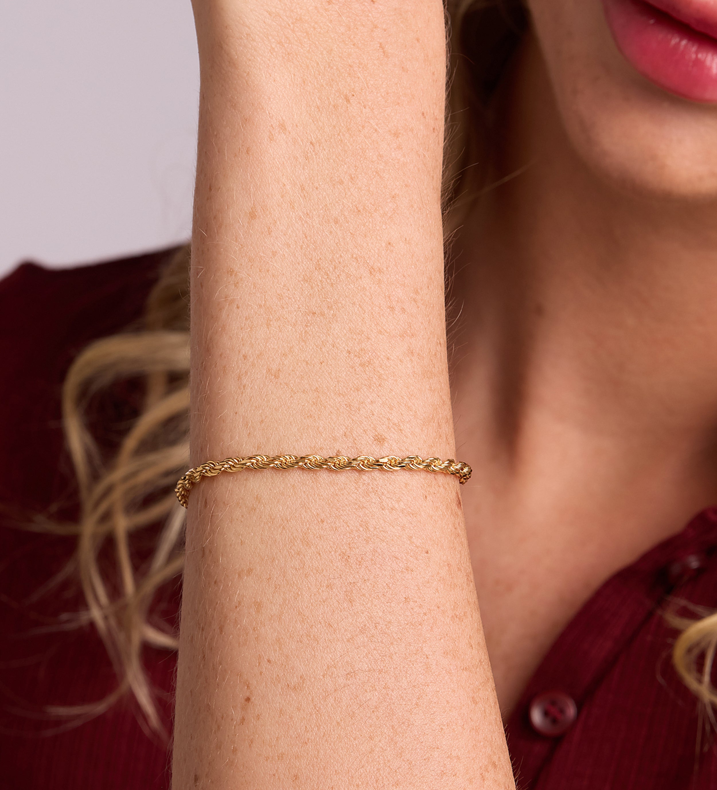 Rope Bracelet in 18k Gold Plating on 925 Silver - Ash & Harry