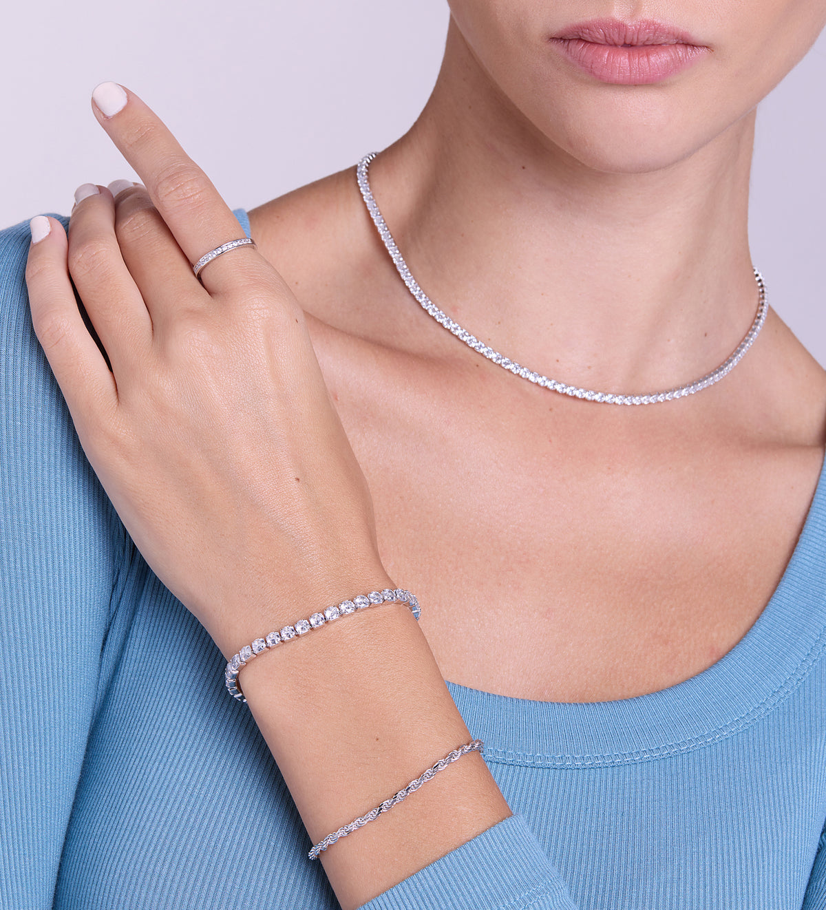 Rope Bracelet in Rhodium Plating on 925 Silver - Ash & Harry