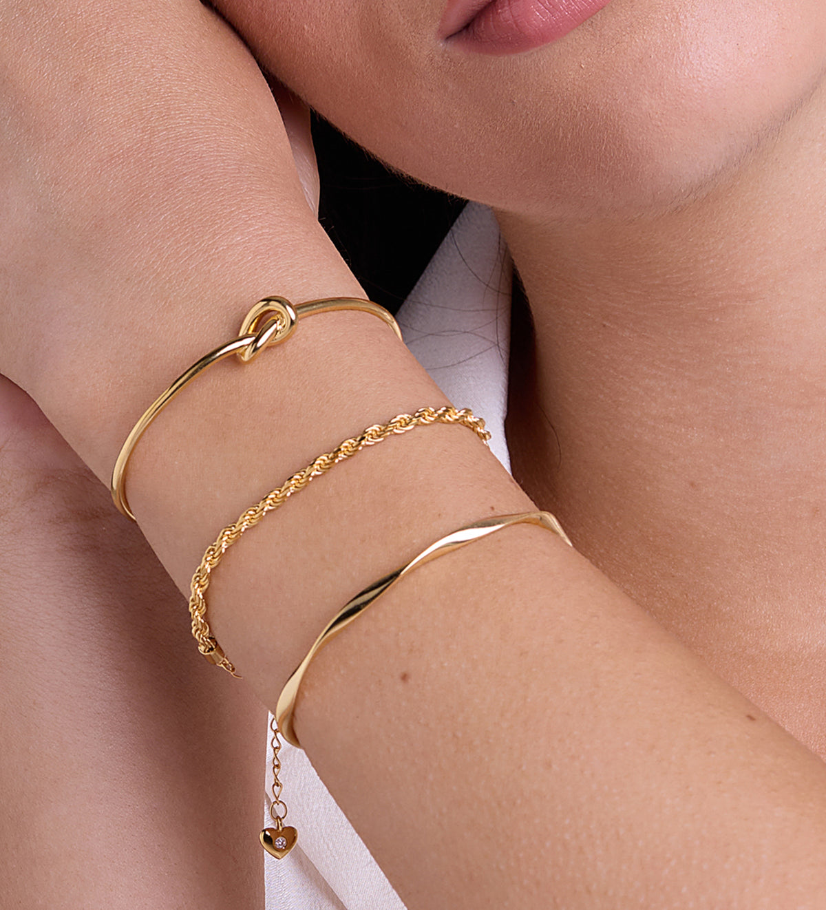 Ripple Wave Cuff Bracelet in 18k Gold Plating on 925 Silver - Ash & Harry