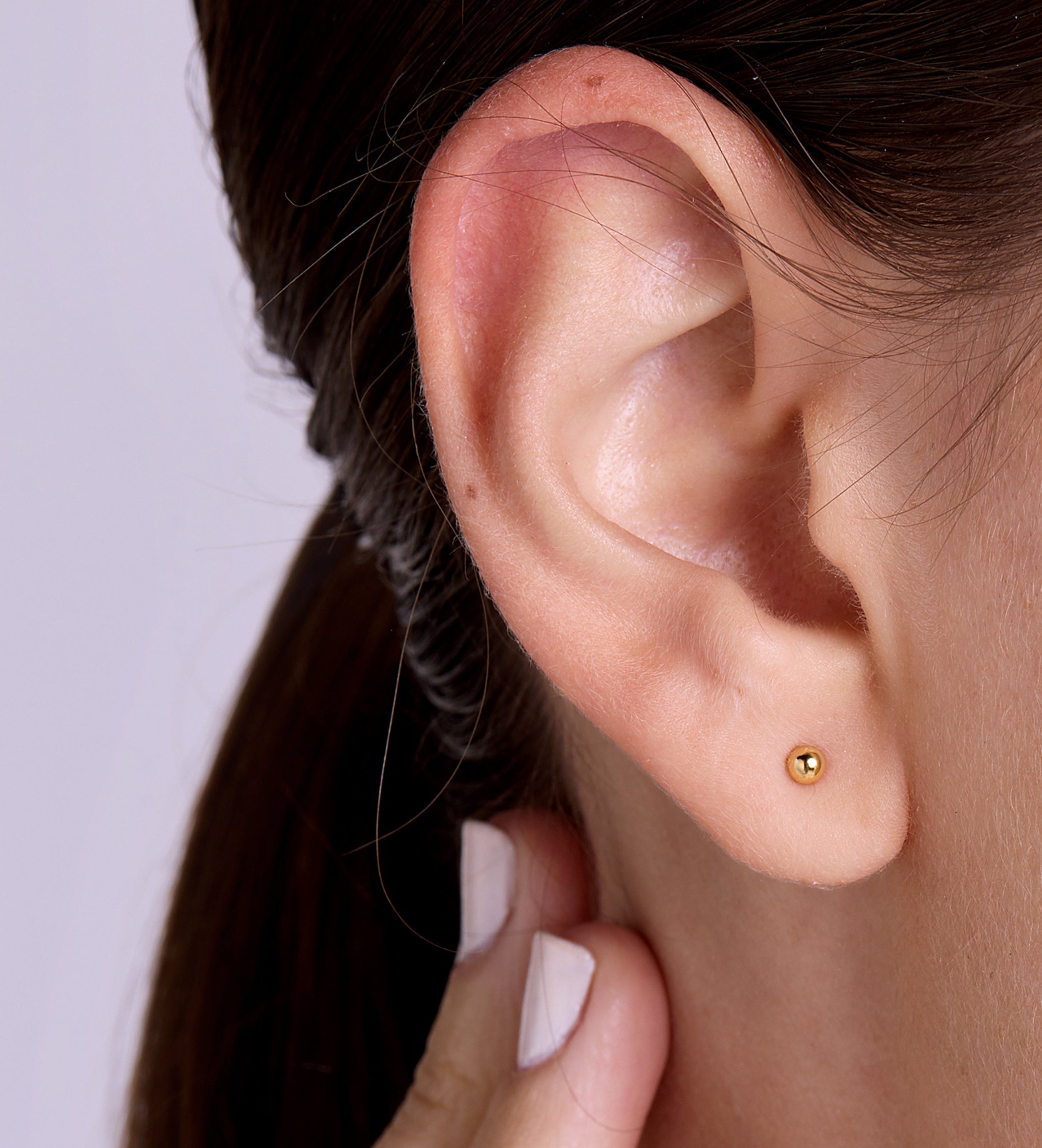 Ball Studs in 18k Gold Plating on 925 Silver - Ash & Harry