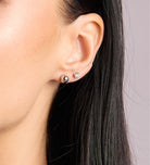 Bold Ball Studs in Rhodium Plating on 925 Silver - Ash & Harry