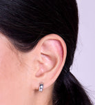 Bold Huggie Hoops in Rhodium Plating on 925 Silver - Ash & Harry